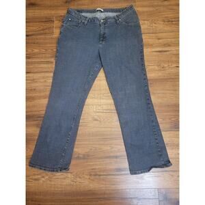 Riders‎ by Lee Straight Women's size 18W Long Wash Blue Denim Jeans 36x30